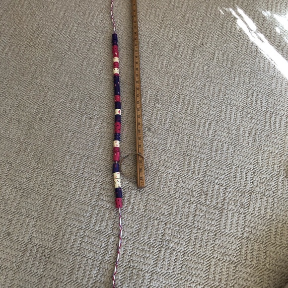 vintage boho wood bead belt - Picture 9 of 11